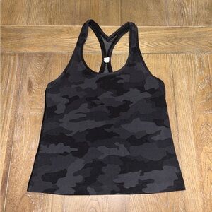 Lululemon Athletica Black Camouflage Tank Top